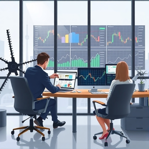 一位正在思考股市風險與報酬的人