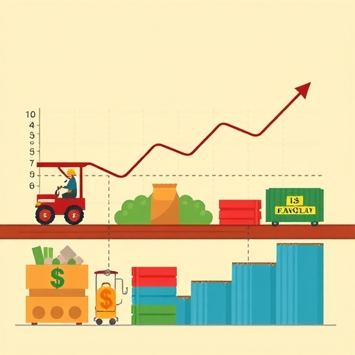 關於供應鏈價格變動的圖示