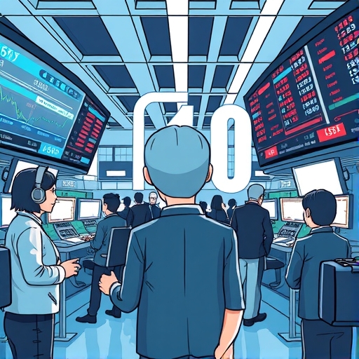 金融市場交易的場景，展示交易的快節奏與高效性