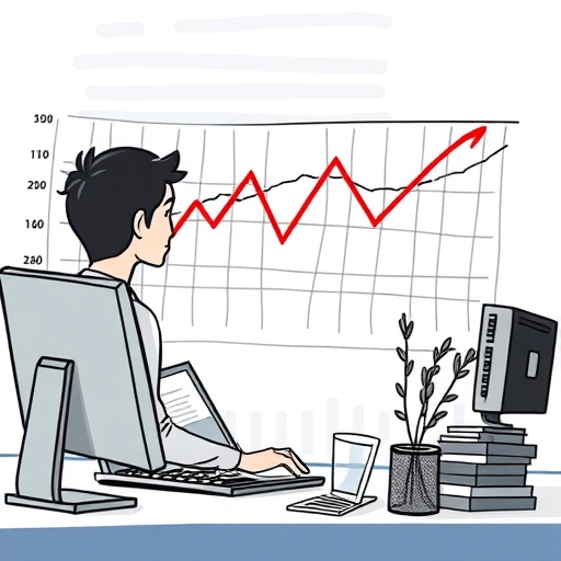 金融市場下跌的插圖