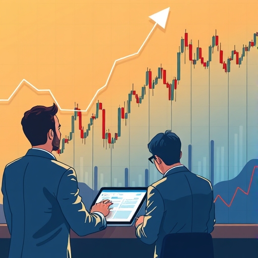 股票市場圖表顯示價格波動