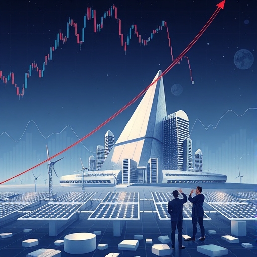 白銀市場上漲的插圖，顯示出非對稱風險的圖表