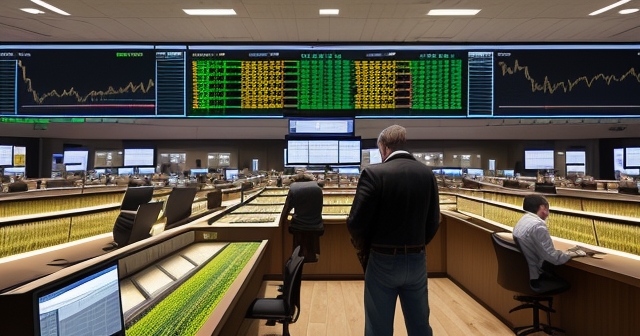 交易所的交易樓層，展示各種金融工具