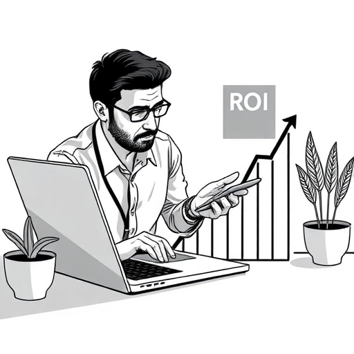 一個展示上升的投資報酬率圖形