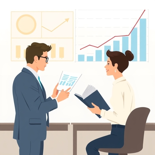 顯示財務趨勢的圖表