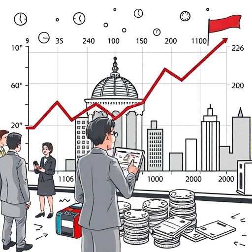 一位男子正在街頭交易股票