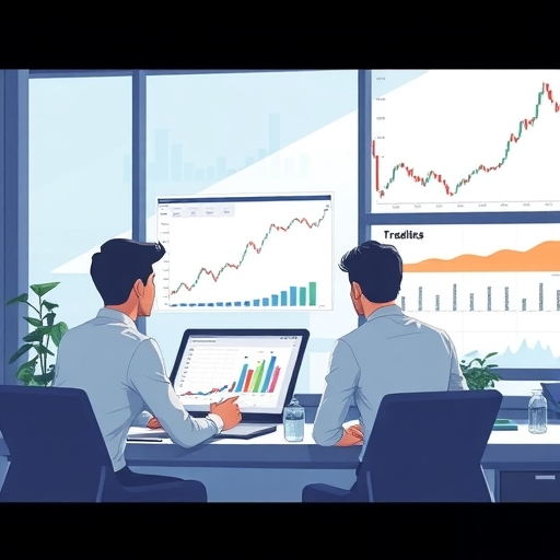 一位男子正在街頭交易股票