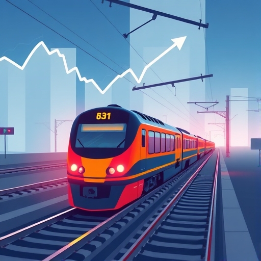 市場趨勢的動態價格通道示意圖