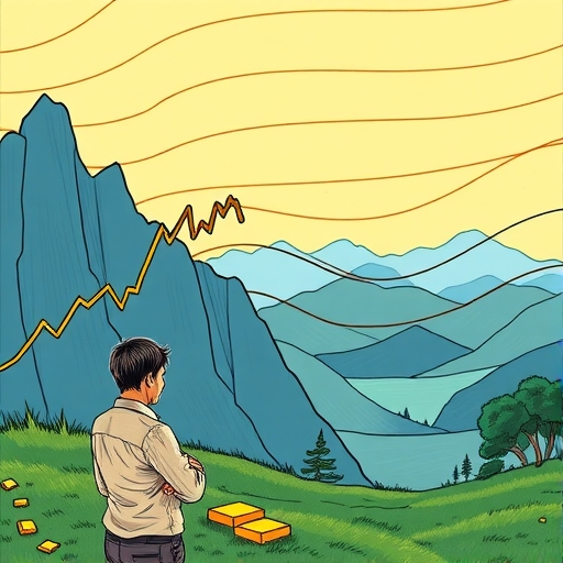 一片象徵金融安全的寧靜景觀