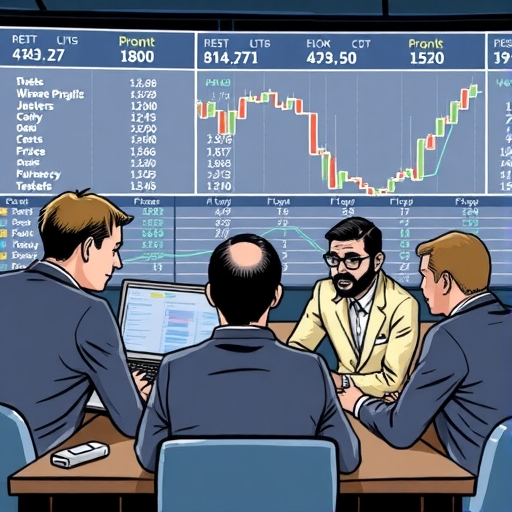 一位男子正在街頭交易股票