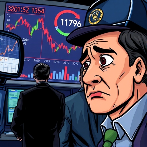 一個波動不定的股市場景