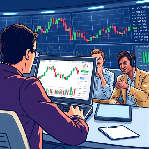 一群交易者在討論策略