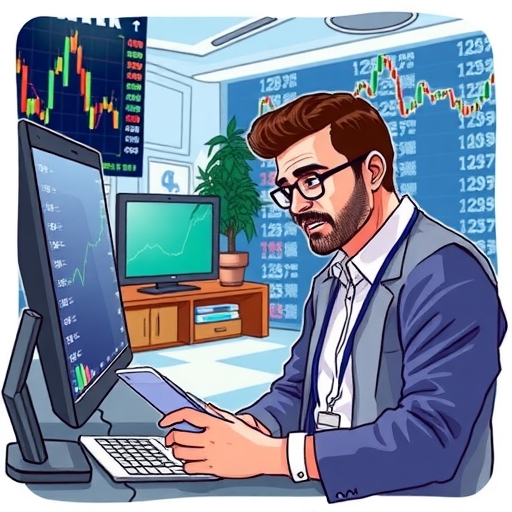 一位投資者正在分析圖表