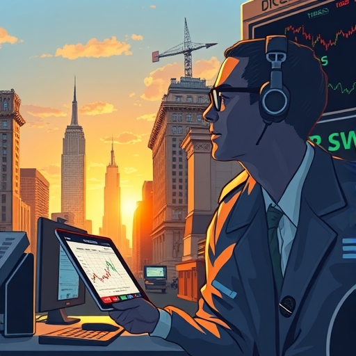 紐約證券交易所黎明時的交易員們