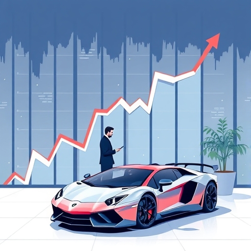 股價急劇上升的圖表