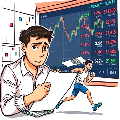 一位男子正在街頭交易股票