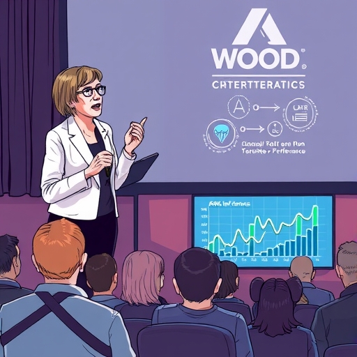 一幅藝術性表現,展現破壞性創新的科技主題概念