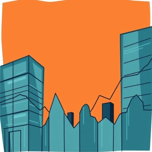 市場反應引起的波動圖表