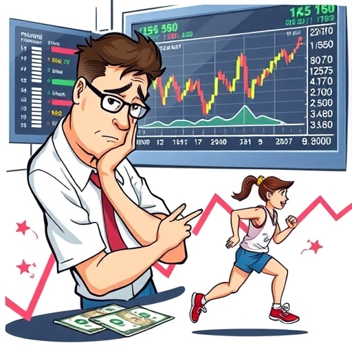 一場顯示匯率波動的報告場景