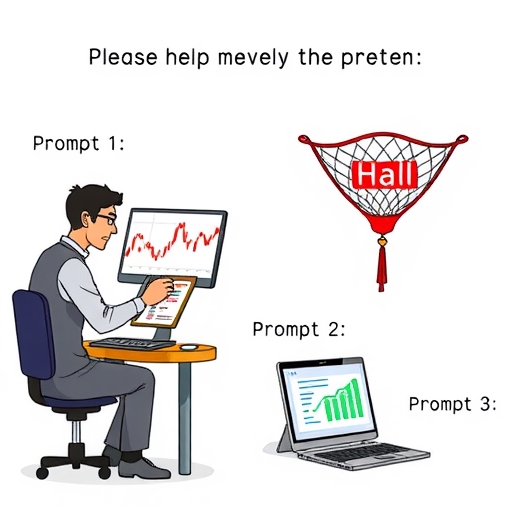 一位交易者正在分析市場圖表。