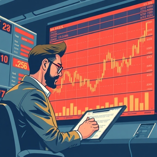 顯示股票價格走勢的圖表