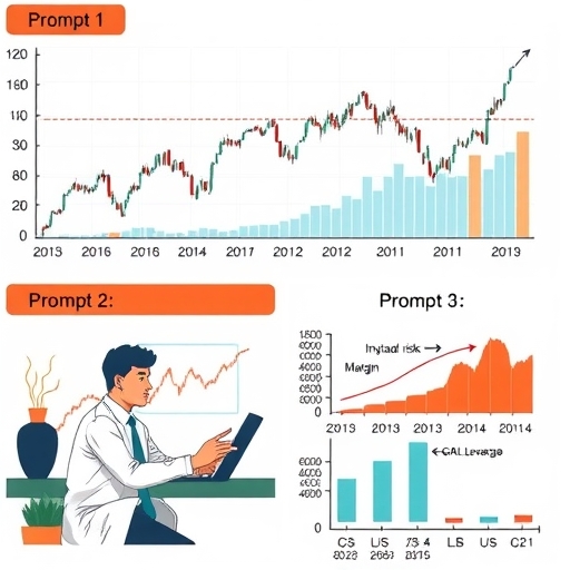 一張顯示期貨交易趨勢上升的圖表，包含保證金計算