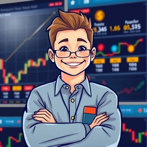 一位男子正在街頭交易股票