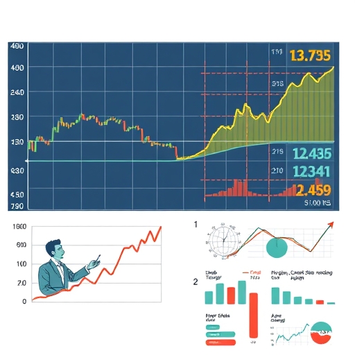 顯示期貨合約和槓桿的插圖圖形