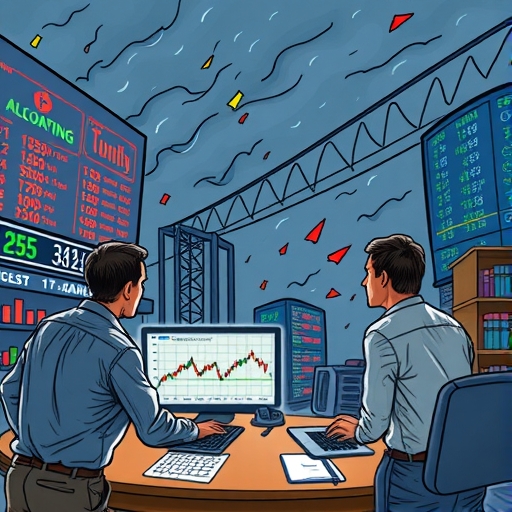 一位投資者正在分析數位屏幕上的圖表