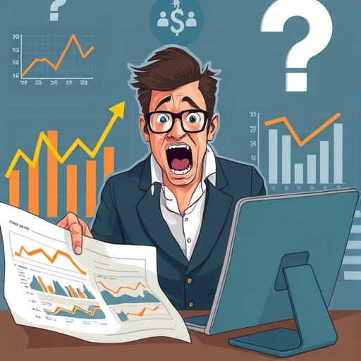 一位男子正在街頭交易股票