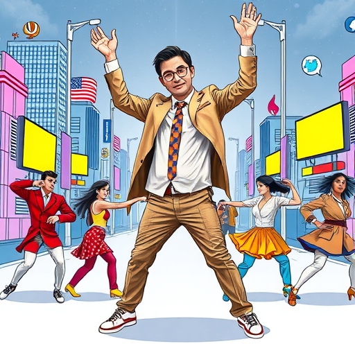 一群人正在數位景觀中展示社交媒體符號的影響