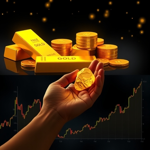 顯示金價上升趨勢的圖表