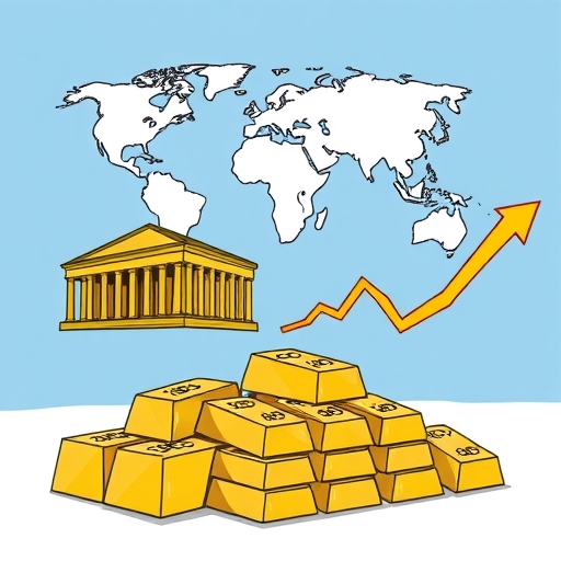 黃金價格波動影響投資組合的視覺圖