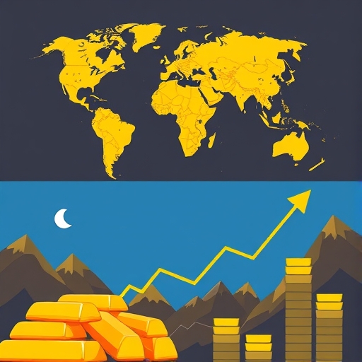 黃金作為避險資產崛起的視覺圖