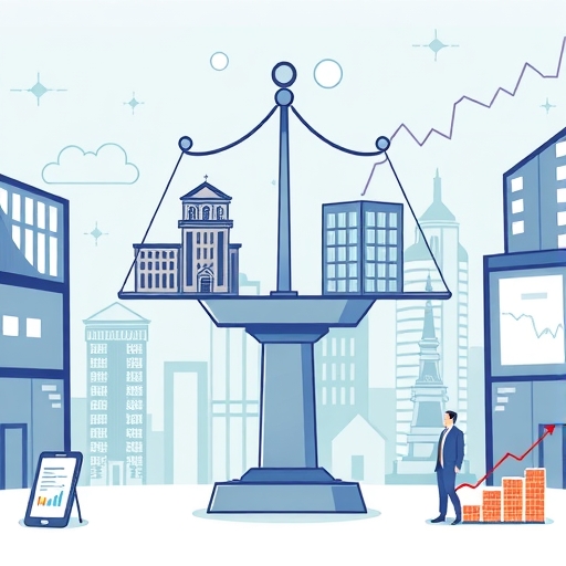 投資組合中包含債券和股票的示意圖