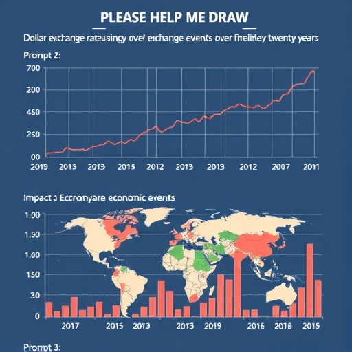 美元匯率的趨勢圖，顯示二十年來的波動情況。