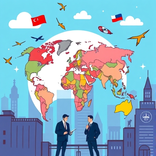 各種貨幣與全球債券的圖示