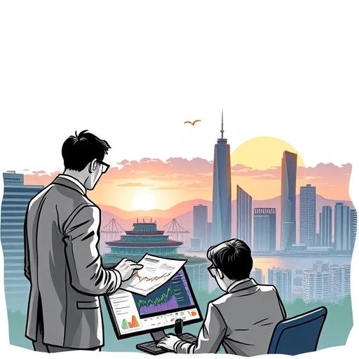 香港天際線的日出