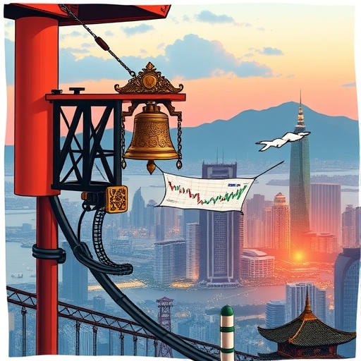 一位男子正在街頭交易股票