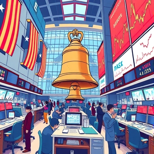 開盤鐘聲響起，股票交易開始的瞬間