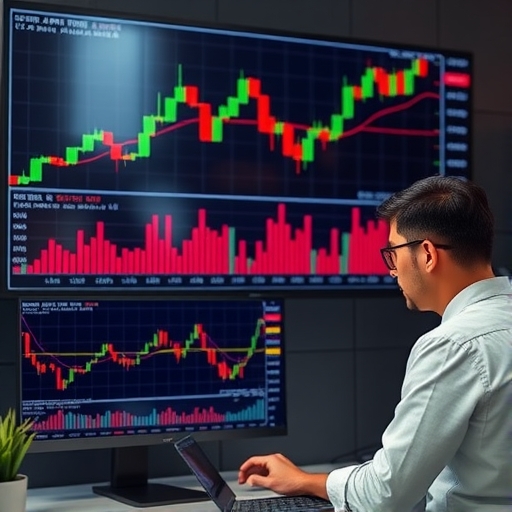 一張顯示RSI指標的交易圖表