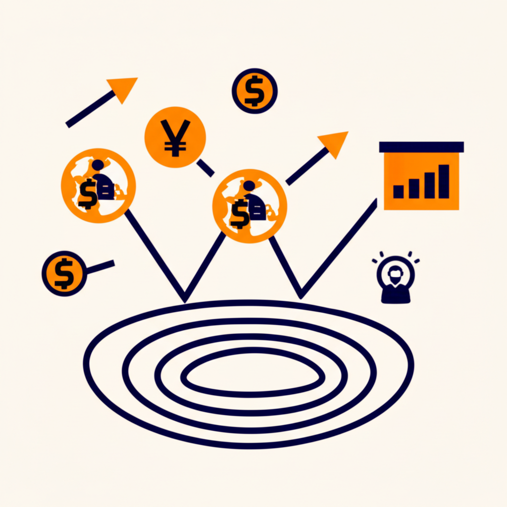 一家人在家中圍坐，透過平板電腦討論家庭財務狀況，反映利率變動對個人支出的影響。