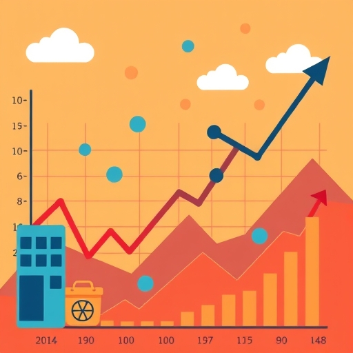 股票市場趨勢的插圖