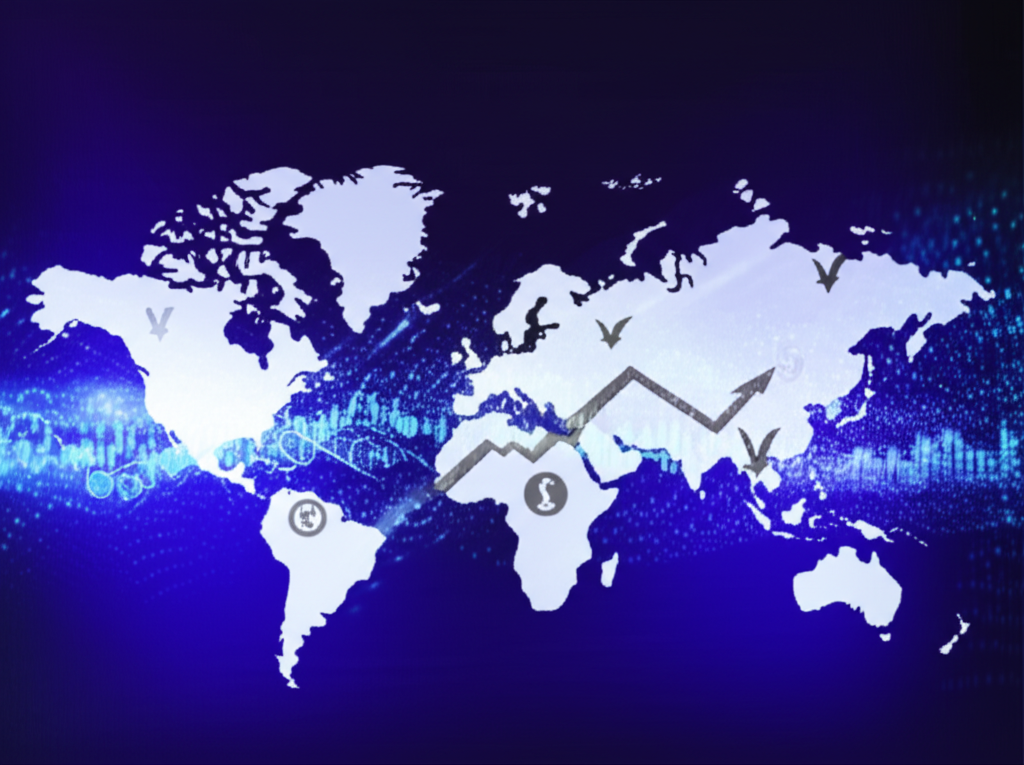 美元在全球經濟中的角色示意圖