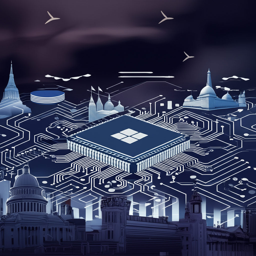 中央銀行會議室內，嚴肅的經濟學家與一位發言人站在講台上，背景螢幕顯示利率與通膨圖表，氣氛緊張，反映聯準會貨幣政策決策的不確定性。