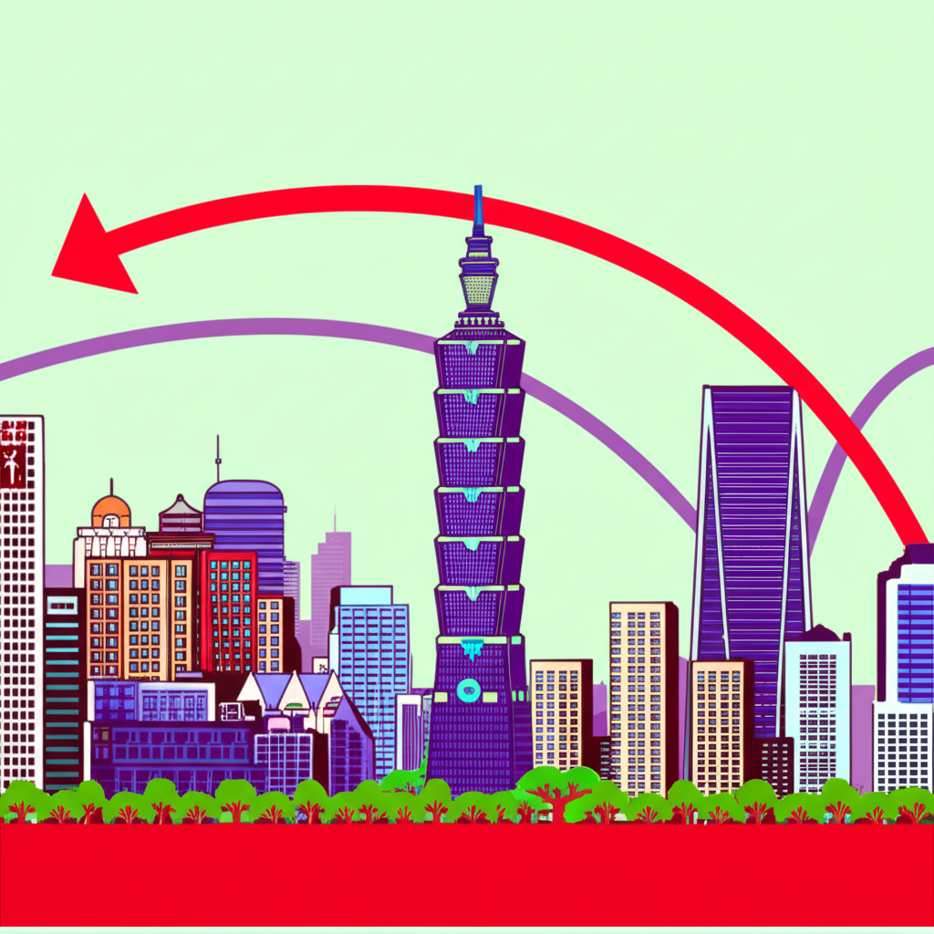 顯示新台幣匯率變動的經濟圖表