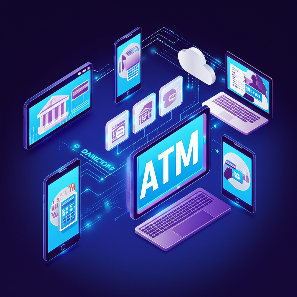 一位客戶正在使用手機進行行動銀行交易