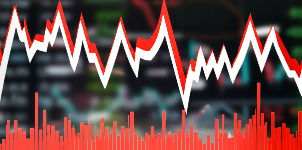 未來感金融市場介面，顯示即時股價、加密貨幣趨勢與全球經濟指標。