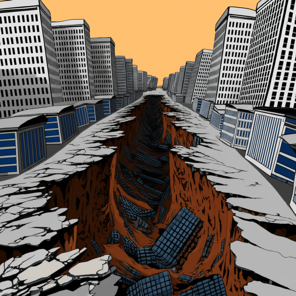 強震引發的巨大海嘯衝擊沿海地區