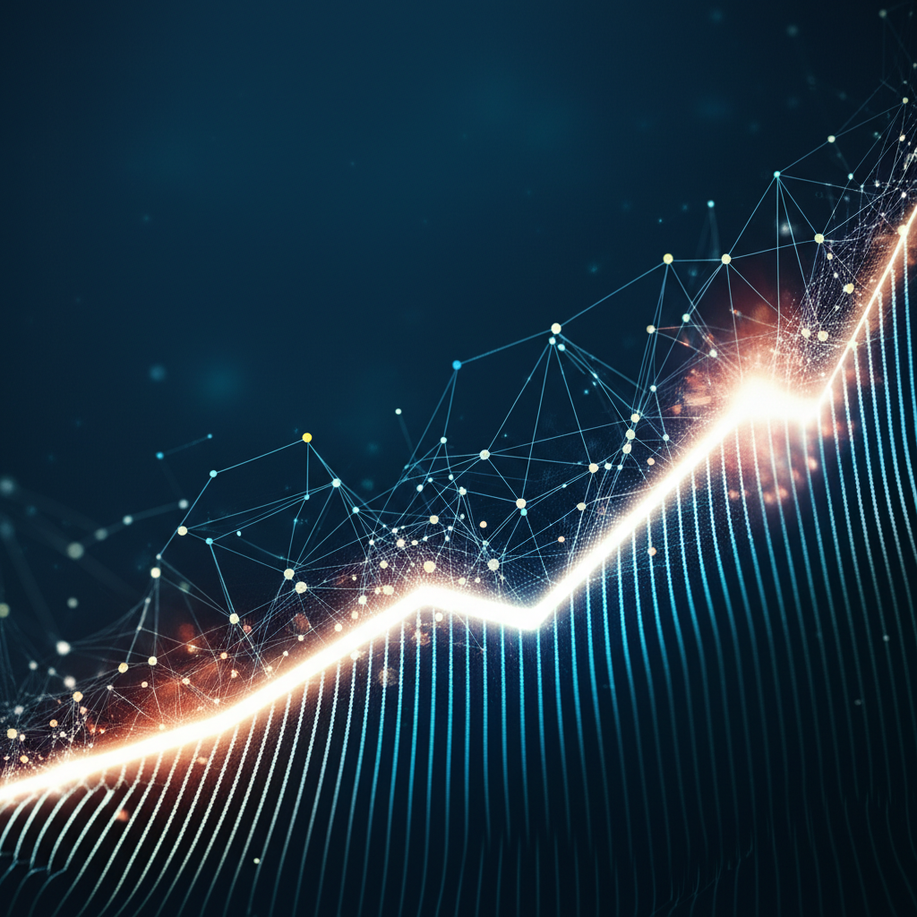 一位人士正在電腦螢幕上查看多個股票圖表,表情深思,分析市場趨勢並做出投資決策。